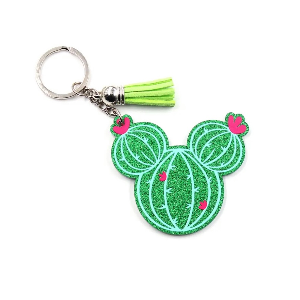 NWT Mickey Cactus Key Chain Ring Bag Charm